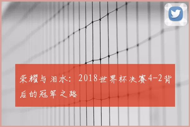 荣耀与泪水:2018世界杯决赛4-2背后的冠军之路